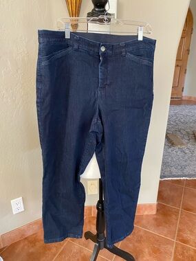 Christopher & Banks Ladies Navy Straight-Leg Jeans